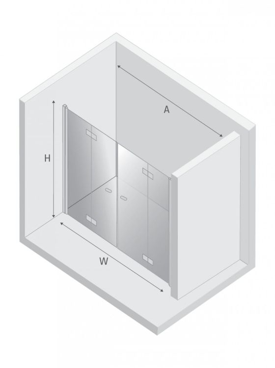 DRZWI WNĘKOWE NEW SOLEO 2D U 230x195 CZYSTE 6mm ACTIVE SHIELD 2.0