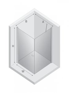 KABINA NEW SOLEO 1D PROSTOKĄTNA U 70x120x195 CZYSTE 6mm ACTIVE SHIELD 2.0