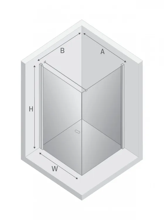 KABINA NEW SOLEO 1D PROSTOKĄTNA U 100x110x195 CZYSTE 6mm ACTIVE SHIELD 2.0  WSP. RÓWNOLEGŁY