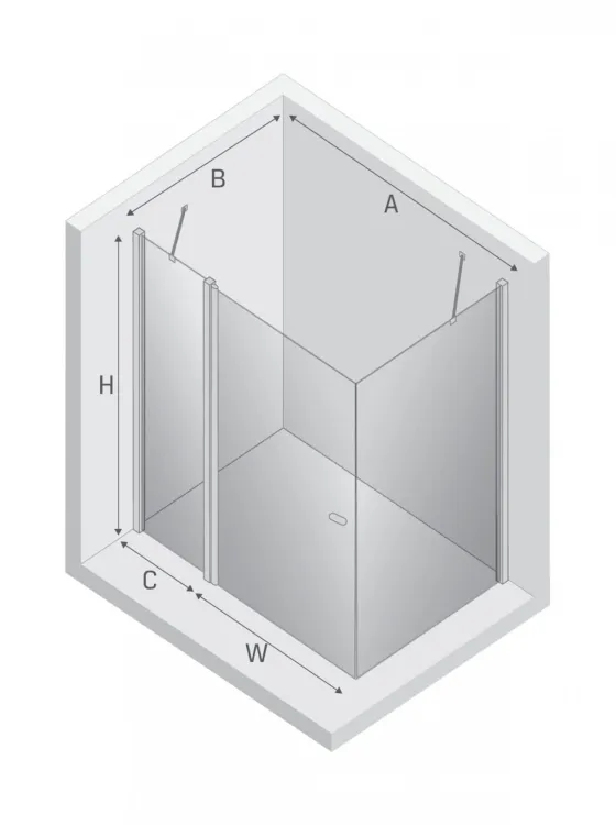 KABINA NEW SOLEO 1D PROSTOKĄTNA U 100x80x195 CZYSTE 6mm ACTIVE SHIELD 2.0