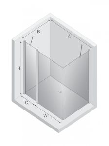 KABINA NEW SOLEO 1D PROSTOKĄTNA U 100x110x195 CZYSTE 6mm ACTIVE SHIELD 2.0