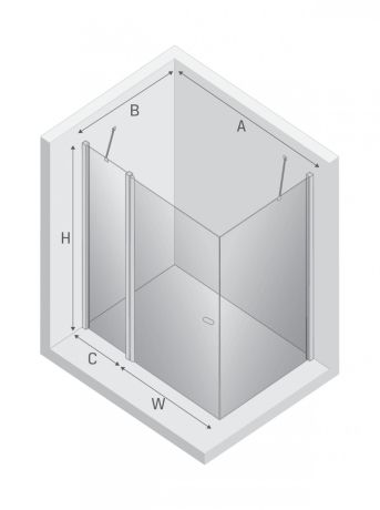 Przejdź do produktu KABINA NEW SOLEO 1D PROSTOKĄTNA U 100x110x195 CZYSTE 6mm ACTIVE SHIELD 2.0