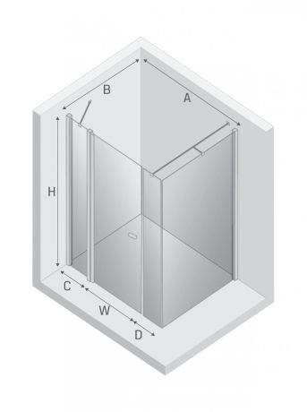 Przejdź do produktu NZ4 KABINA NEW SOLEO 1D PROSTOKĄTNA U 110x80x195 CZYSTE 6mm ACTIVE SHIELD 2.0
