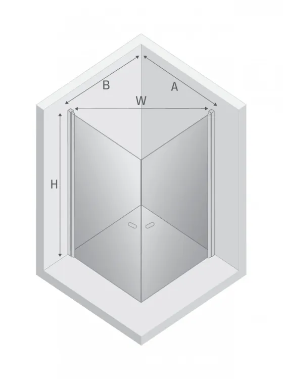 KABINA NEW SOLEO 2D PROSTOKĄTNA U 70x100x195 CZYSTE 6mm ACTIVE SHIELD 2.0