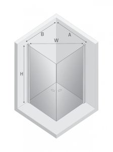 KABINA NEW SOLEO 2D PROSTOKĄTNA U 80x90x195 CZYSTE 6mm ACTIVE SHIELD 2.0