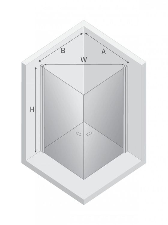 KABINA NEW SOLEO 2D PROSTOKĄTNA U 80x90x195 CZYSTE 6mm ACTIVE SHIELD 2.0