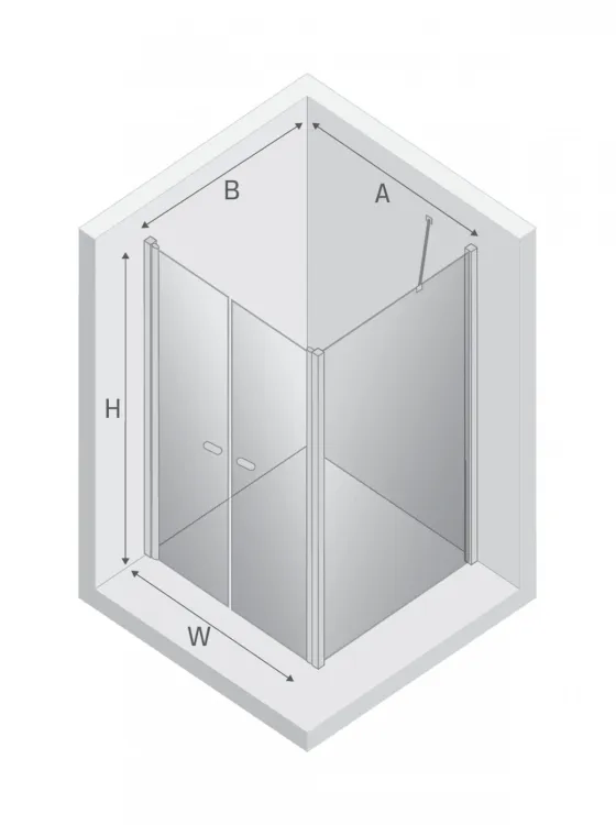 KABINA NEW SOLEO 2D PROSTOKĄTNA U 70x90x195 CZYSTE 6mm ACTIVE SHIELD 2.0
