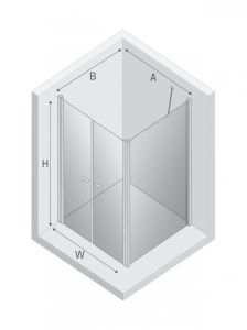 KABINA NEW SOLEO 2D PROSTOKĄTNA U 80x90x195 CZYSTE 6mm ACTIVE SHIELD 2.0