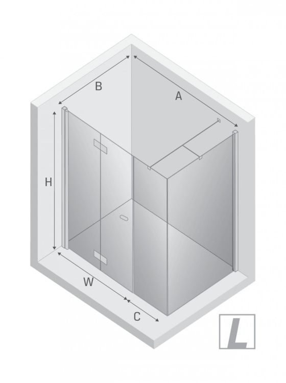 NZ4 KABINA NEW SOLEO 1D PROSTOKĄTNA L 100x90x195 CZYSTE 6mm ACTIVE SHIELD 2.0