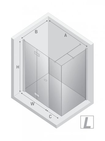 Przejdź do produktu NZ4 KABINA NEW SOLEO 1D KWADRATOWA L 100x100x195 CZYSTE 6mm ACTIVE SHIELD 2.0