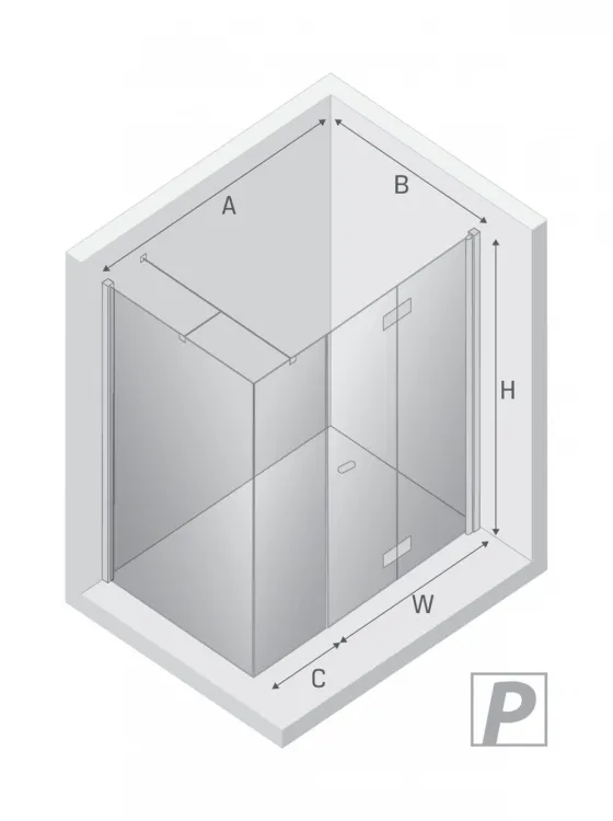 NZ4 KABINA NEW SOLEO 1D PROSTOKĄTNA P 100x110x195 CZYSTE 6mm ACTIVE SHIELD 2.0