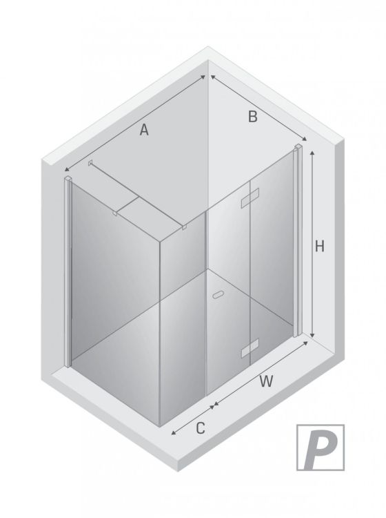NZ4 KABINA NEW SOLEO 1D PROSTOKĄTNA P 110x120x195 CZYSTE 6mm ACTIVE SHIELD 2.0