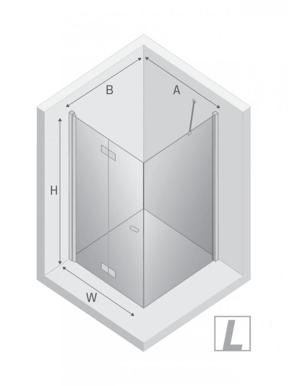 KABINA NEW SOLEO 1D PROSTOKĄTNA L 100x90x195 CZYSTE 6mm ACTIVE SHIELD 2.0