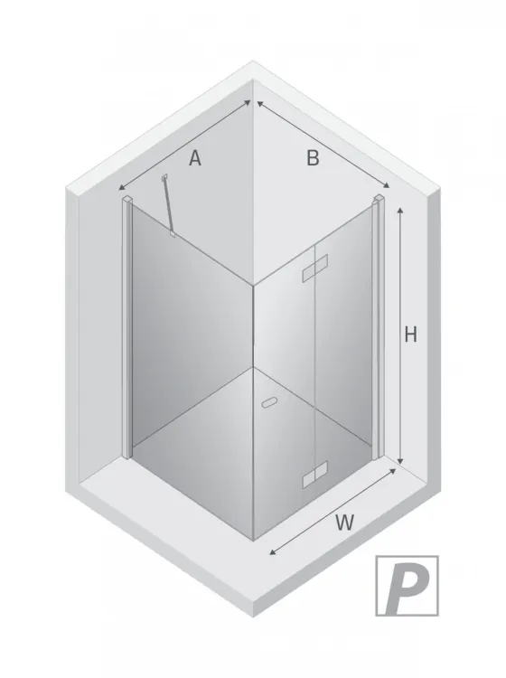 KABINA NEW SOLEO 1D PROSTOKĄTNA P 80x90x195 CZYSTE 6mm ACTIVE SHIELD 2.0