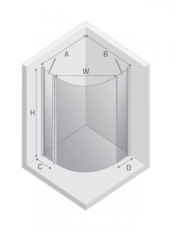 Przejdź do produktu KABINA NEW SOLEO 1D PÓŁOKRĄGŁA U 90x90x195 CZYSTE 6mm ACTIVE SHIELD 2.0