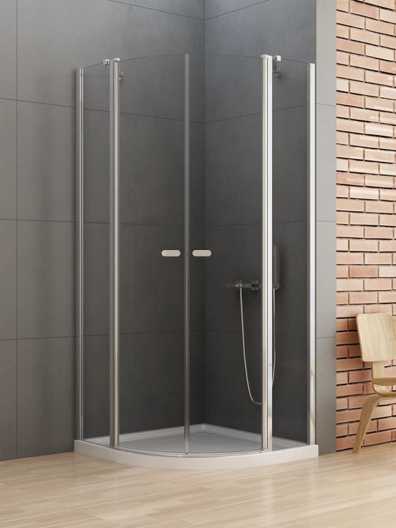 KABINA NEW SOLEO 2D PÓŁOKRĄGŁA  80x80x195 CZYSTE 6mm ACTIVE SHIELD 2.0