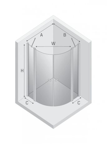Przejdź do produktu KABINA NEW SOLEO 2D PÓŁOKRĄGŁA  80x80x195 CZYSTE 6mm ACTIVE SHIELD 2.0