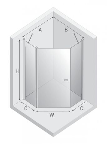 Przejdź do produktu KABINA NEW SOLEO 1D PIĘCIOKĄTNA U 80x80x195 CZYSTE 6mm ACTIVE SHIELD 2.0