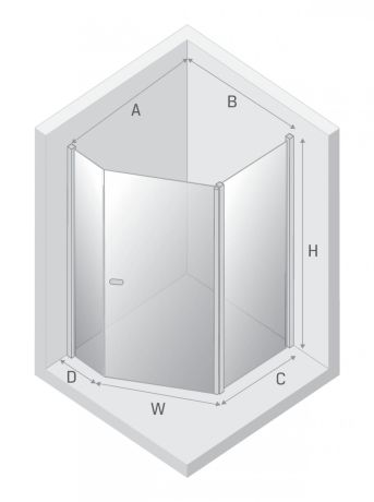 Przejdź do produktu KABINA NEW SOLEO 1D ASYMETRYCZNA U 100x80x195 CZYSTE 6mm ACTIVE SHIELD 2.0