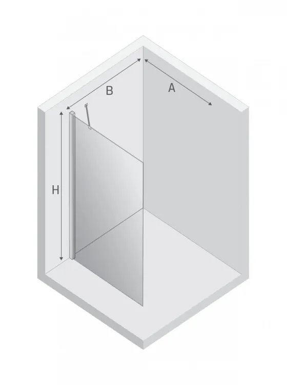 KABINA NEW SOLEO WALK-IN  100x195 CZYSTE 6mm ACTIVE SHIELD 2.0