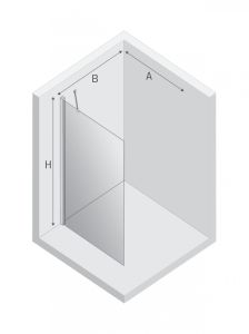 NZ4 KABINA NEW SOLEO WALK-IN  120x195 CZYSTE 6mm ACTIVE SHIELD 2.0