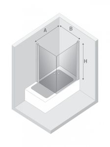 PARAWAN NAWANNOWY NEW SOLEO 2D U 90x70x140 CZYSTE 6mm ACTIVE SHIELD 2.0