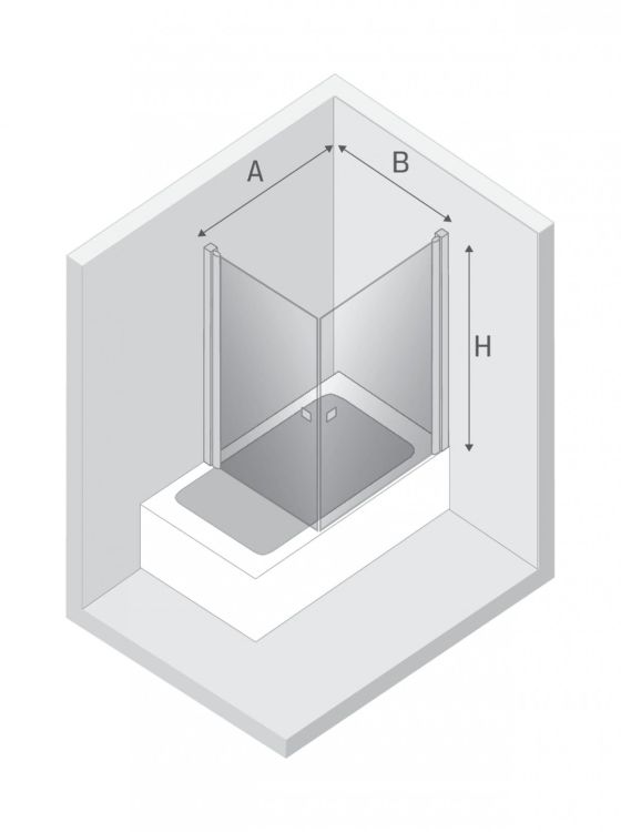 PARAWAN NAWANNOWY NEW SOLEO 2D U 90x70x140 CZYSTE 6mm ACTIVE SHIELD 2.0
