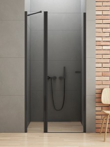NZ2 DRZWI WNĘKOWE NEW SOLEO BLACK 1D U 110x195 CZYSTE 6mm ACTIVE SHIELD 2.0  WSP. RÓWNOLEGŁY