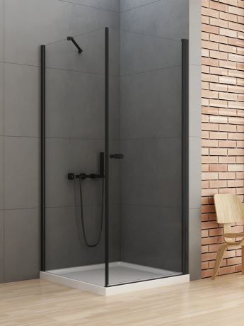 Przejdź do produktu NZ2 KABINA NEW SOLEO BLACK 1D PROSTOKĄTNA U 90x70x195 CZYSTE 6mm ACTIVE SHIELD 2.0