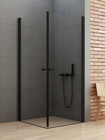 Przejdź do produktu KABINA NEW SOLEO BLACK 2D PROSTOKĄTNA U 90x90x195 CZYSTE 6mm ACTIVE SHIELD 2.0