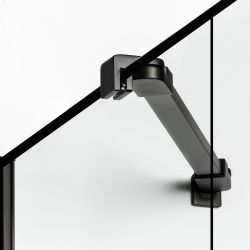 KABINA NEW SOLEO BLACK 2D PROSTOKĄTNA U 120x120x195 CZYSTE 6mm ACTIVE SHIELD 2.0
