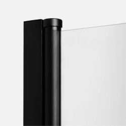 NZ2 KABINA NEW SOLEO BLACK 2D PÓŁOKRĄGŁA U 80x80x195 CZYSTE 6mm ACTIVE SHIELD 2.0