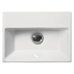 NORM umywalka ceramiczna z otworem na baterię 35x12x26cm, biały ExtraGlaze
