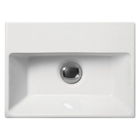 Przejdź do produktu NORM umywalka ceramiczna z otworem na baterię 35x12x26cm, biały ExtraGlaze