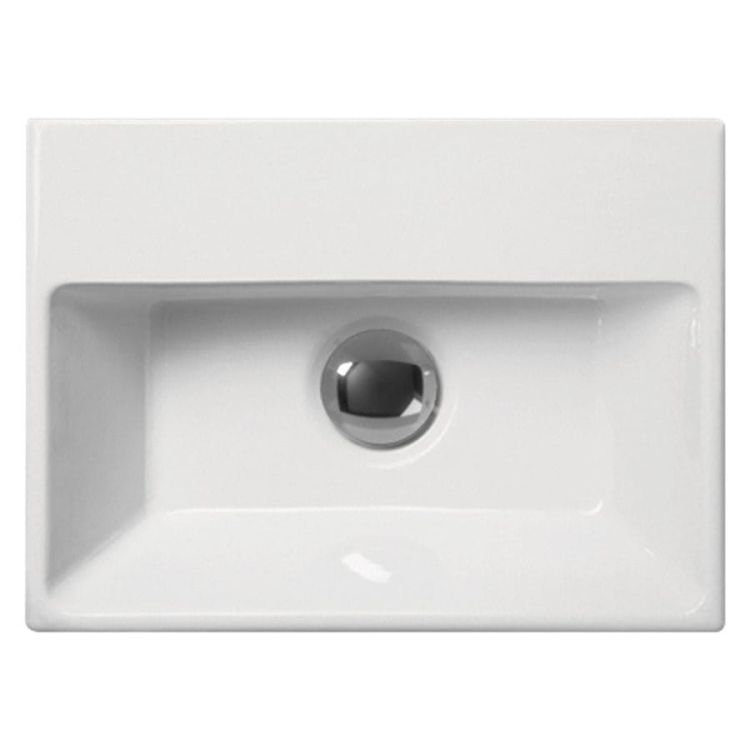 NORM umywalka ceramiczna z otworem na baterię 35x12x26cm, biały ExtraGlaze