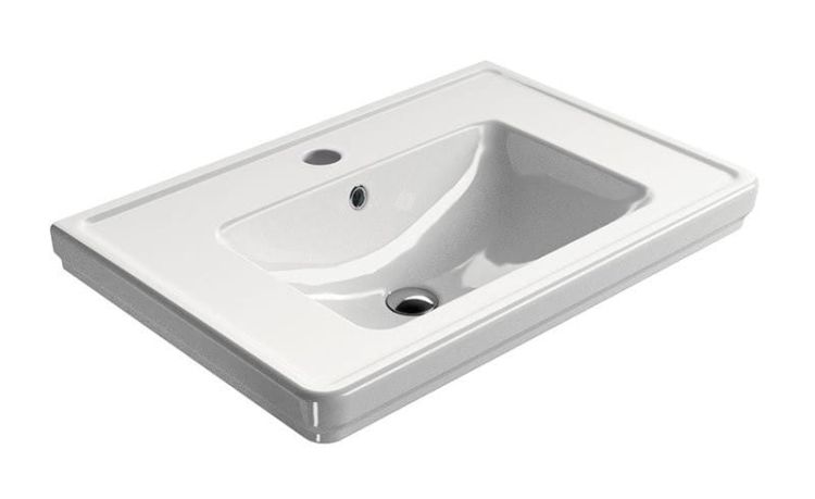 CLASSIC umywalka ceramiczna 75x50 cm, biały ExtraGlaze