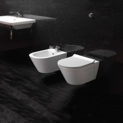 NORM/PURA deska WC, SLIM, Soft Close, biała/chrom