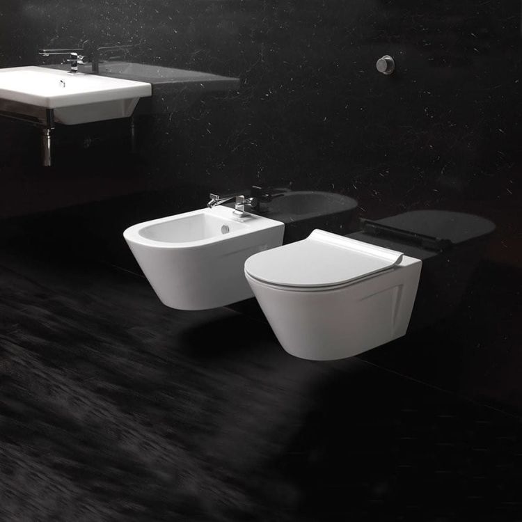 NORM/PURA deska WC, SLIM, Soft Close, biała/chrom