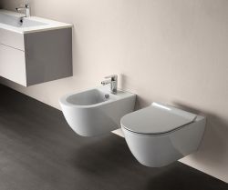 PURA bidet wiszący, 55x36 cm, biały ExtraGlaze