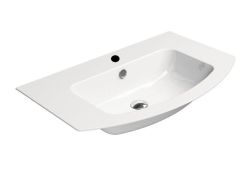 PURA umywalka Slim obła 82x52 cm, biały ExtraGlaze