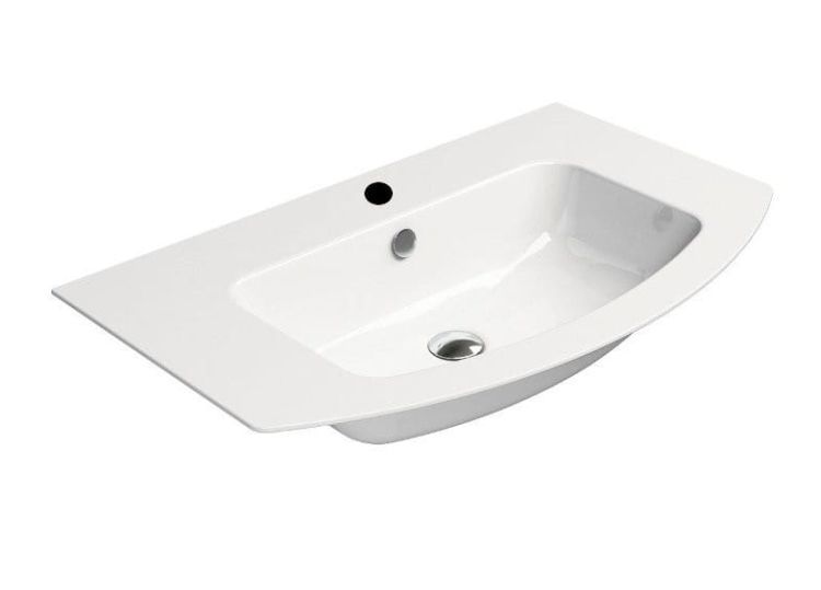 PURA umywalka Slim obła 82x52 cm, biały ExtraGlaze