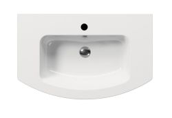 PURA umywalka Slim obła 82x52 cm, biały ExtraGlaze