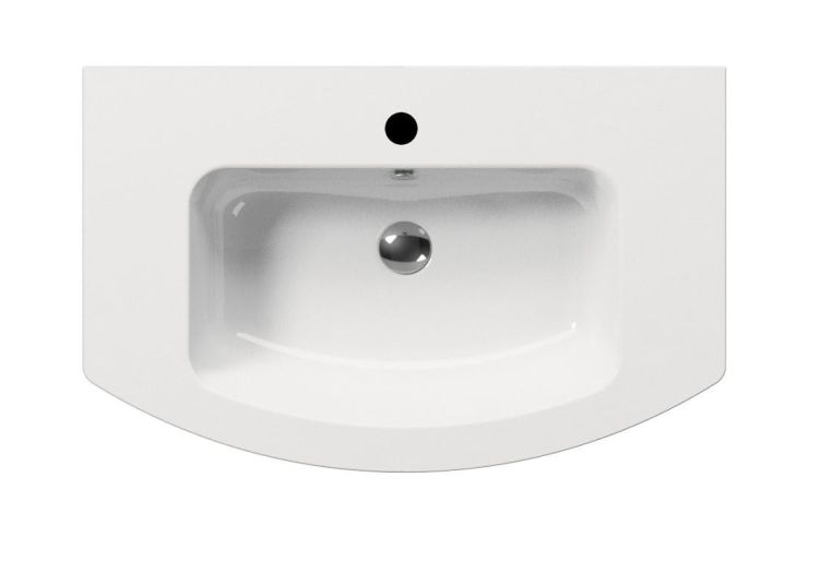 PURA umywalka Slim obła 82x52 cm, biały ExtraGlaze