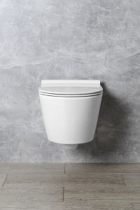 KUBE X, NORM deska WC Soft Close SLIM, duroplast, biała