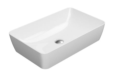 Przejdź do produktu SAND umywalka ceramiczna nablatowa 60x38 cm, biały ExtraGlaze