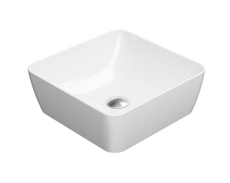 Przejdź do produktu SAND umywalka ceramiczna nablatowa 38x38 cm, biały ExtraGlaze