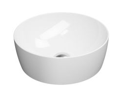 SAND umywalka ceramiczna nablatowa, średnica 40 cm, biały ExtraGlaze