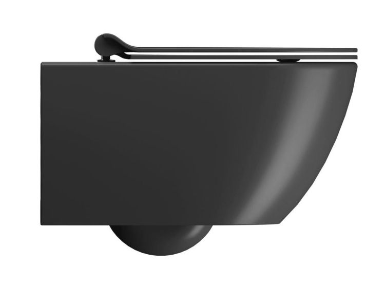 PURA WC wiszące, Swirlflush, 55x36 cm, czarny dual-mat