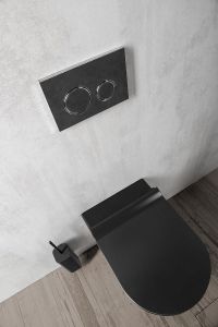 PURA WC wiszące, Swirlflush, 55x36 cm, czarny dual-mat