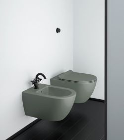 PURA WC wiszące, Swirlflush, 55x36 cm, agave dual-mat